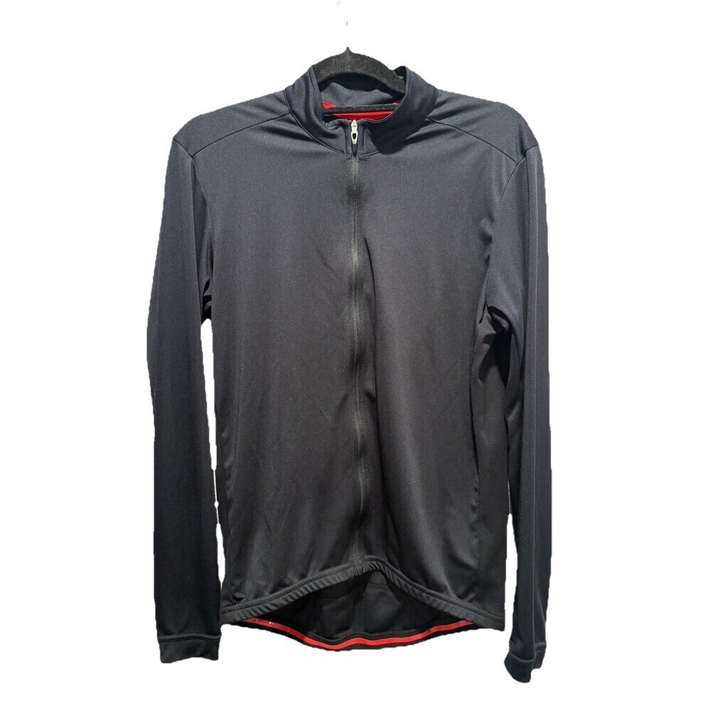 Specialized Men’s Large Black Long Sleeve Cycling Jersey Zip Up Pockets Biking